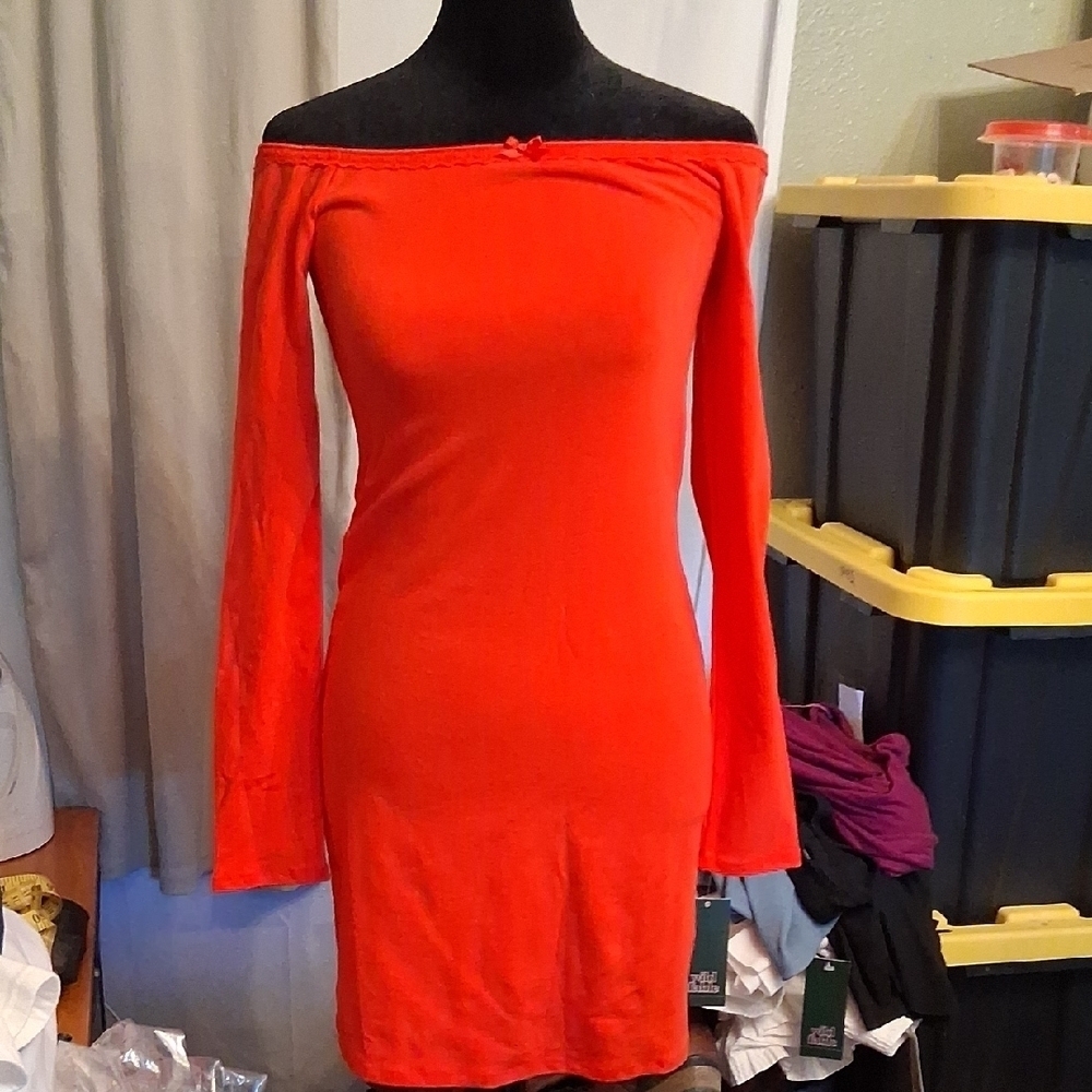 Wild Fable Red Dress Off The Shoulder Size  Medium